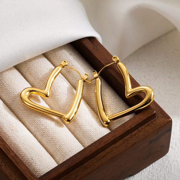 Elegant Heart Shape 201 Stainless Steel